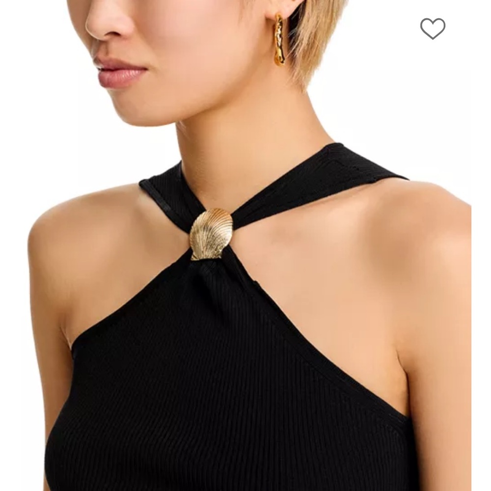 Rails Black Tank Top with Shell Accent